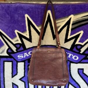 Brown Katana cowhide‎ leather convertible shoulder bag
